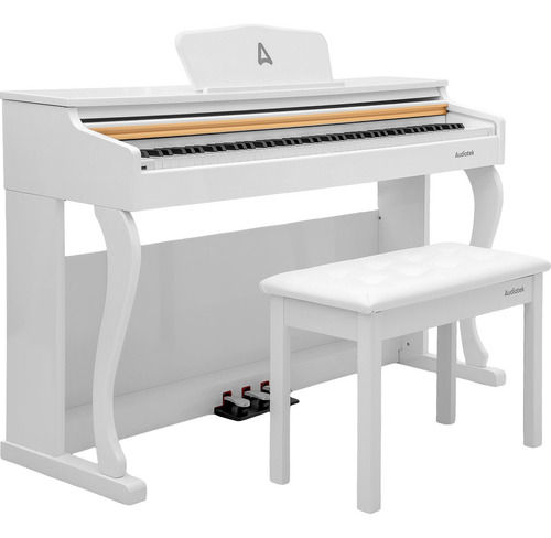 Piano Digital 88 Teclas Teclado Electrico 15v 3a 900 Ritmos Color Blanco