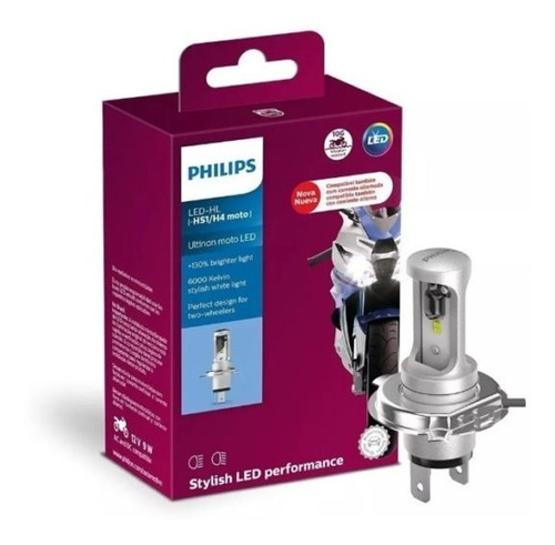 Lampada Farol Led Biz 125 2018 A 2020 Pop 110 H4 Philips