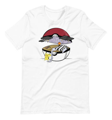 Playera Poquebola Casa De Picachuc Hogar Pokemonnc Anime