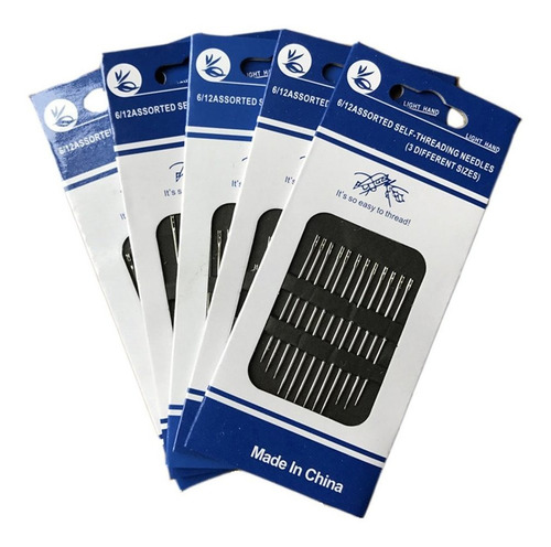 12 Pçs / Set Agulha De Costura Doméstica Self-threading Ne
