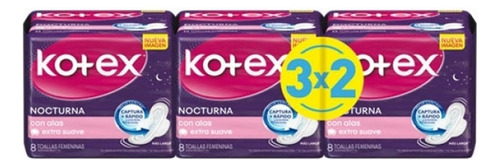 Kotex Fem Nocturna C/a 8u 3x2