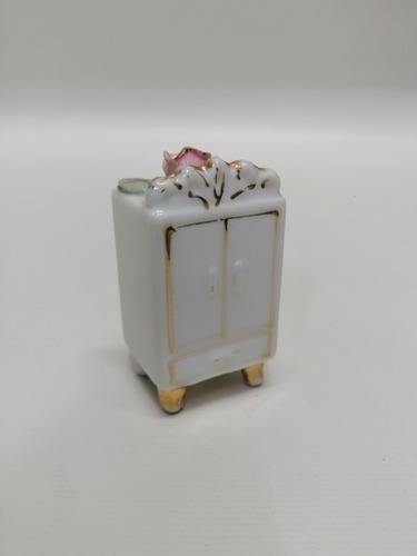 Armario Miniatura Porcelana Japan 1950 Con Flores Colección