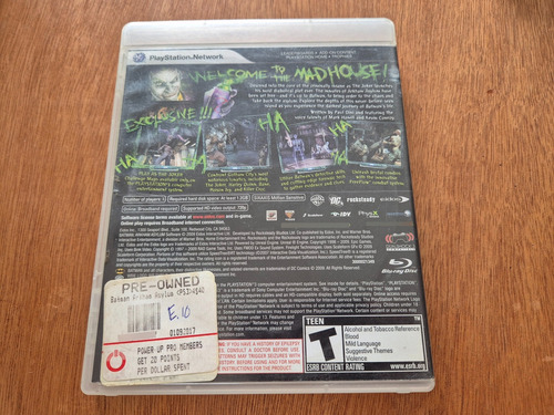 Batman Arkham Asylum Ps3 (Reacondicionado)