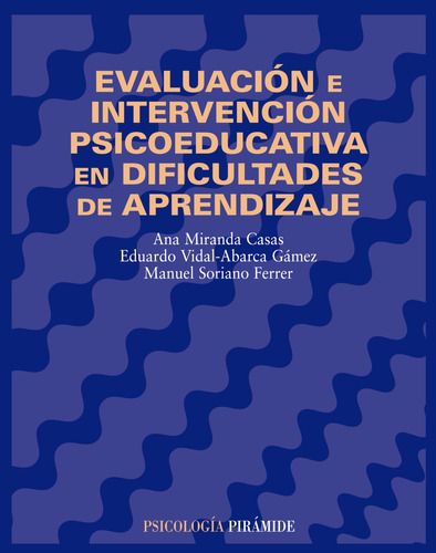 Libro Evaluación E Intervención Psicoeducativa En Dificultad