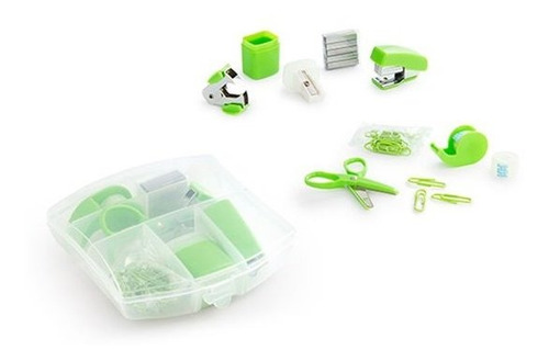 Estuche Plastico Set De Escritorio Bright Varios Accesorios