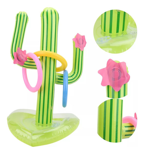 Cactus Inflable Flotador Piscina Juguete Aros Juego Playa