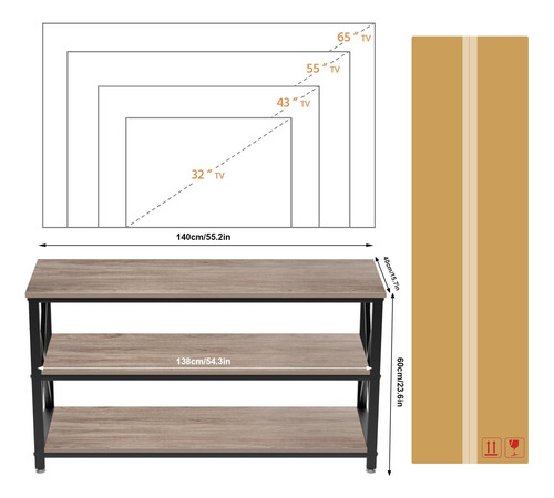 Mueble Para Tv Minimalista Centro De Entretenimiento Gris