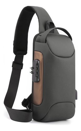 L Hombre Anti-robo Cerradura De Combinación Crossbody Bag