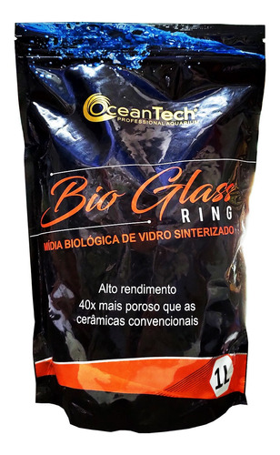 Ocean Tech Bio Glass - 1 L + Bag De Malha P/ Aquário Lago