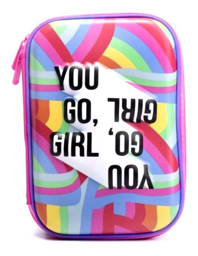 Imagen 3 de 10 de Cartuchera Escolar Rigida You Go, Girl Porta Lapices Skora