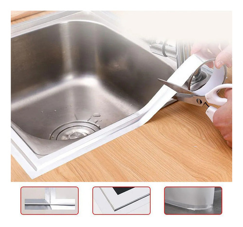 6 Cinta De Aluminio Antigrasa/antimoho Para Cocina