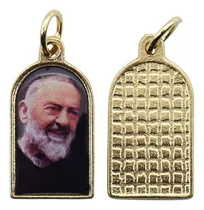 Comprar 10 Medallas Dijes Santo Padre Pio Esmaltada 25mm (italy)
