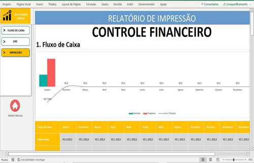 Planilha Financeira Com Relatório Excel + Bonus