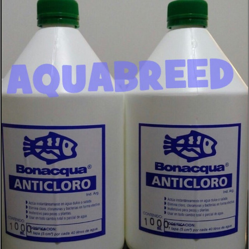 Anticloro Bonacqua 250ml Para Peceras. Envios