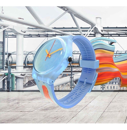 Imagen 2 de 2 de Reloj Swatch Pompidou Eiffel Tower, By Robert Delaunay Gz357