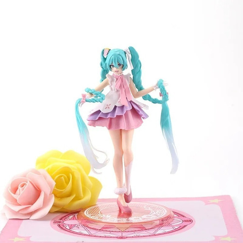 Figura De Hatsune Miku Wonderland Kawai Pelo Largo Rapunzel