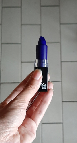 Labial Pintura De Labios Azul Oscuro Maquillaje Halloween 