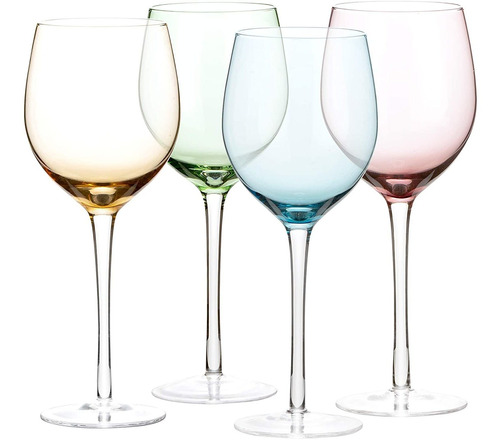 Copas De Vino Tinto De Colores Juego De 4  15,7 Oz, Vid...