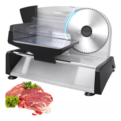Rebanadora Cortador 7.5in Eléctrica De Carne Jamon 1 A 15mm