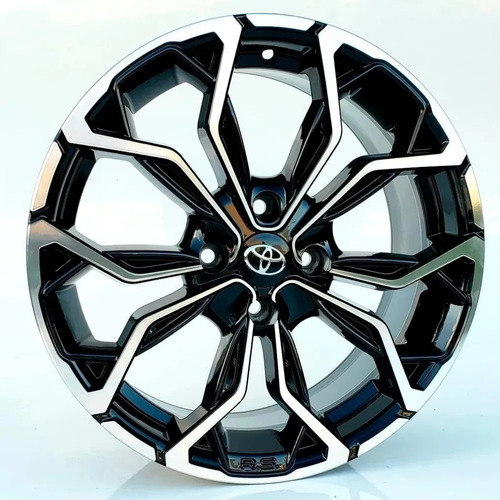 Jogo De Rodas Aro 17 5x100 Toyota Corolla Altis M16 Kr Cor Preto Com Diamantado