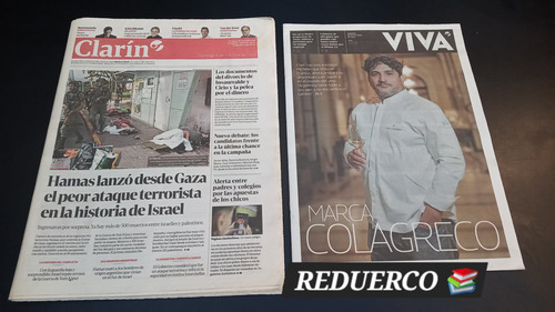 Clarín Ataque Terrorista Hamas Israel Completo Año 2023 8/10 (Usado)