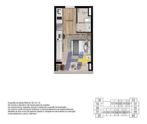Imagem 13 de 13 de Apartamento Com 1 Dormitório À Venda, 24 M² Por R$ 375.850,00 - Campo Belo - São Paulo/sp - Ap0810