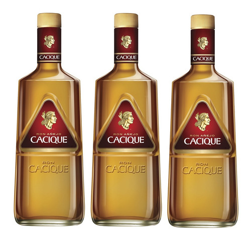 Combo 3 Pack Ron Cacique Añejo 1,002l 40° Lf