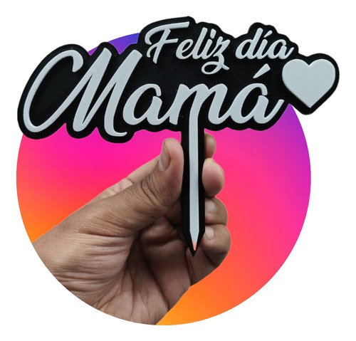 Topper Tortas Postres Personalizados Día De La Madre