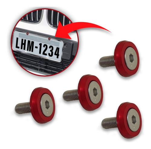 Parafuso Placa Universal Gm Agile 2016 Vermelho