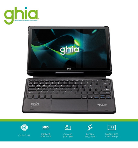 Tablet Ghia Vector Plus A523 Octacore 4gb Ram 64gb Android13 Negro