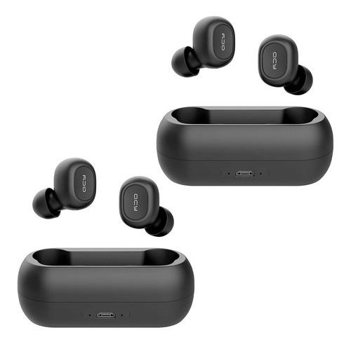 Auriculares Inalámbrico Qcy T1c Color Negro In Ear Buds
