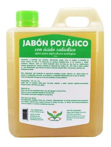 Aceite De Neem 60 Ml + Jabon Potásico 1 Lt