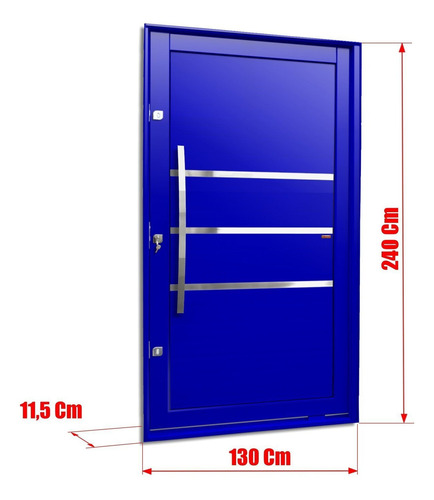 Porta Pivotante Lambril Evolution Com Puxador Lado Wt