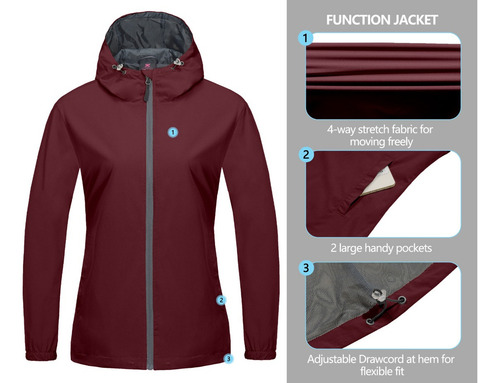 Chaqueta Cortavientos Lda Para Mujer, Ligera Y Transpirable