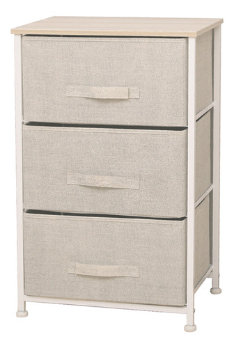 Mueble Organizador 3 Cesto Cajones Tela Esctructura Acero