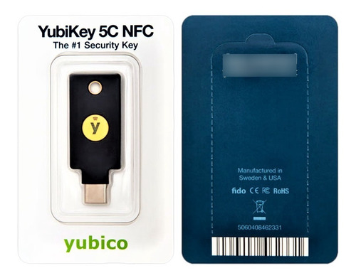 Imagen 7 de 7 de Yubikey 5c Nfc Usb Tipo C Llave Seguridad Fido2 U2f!