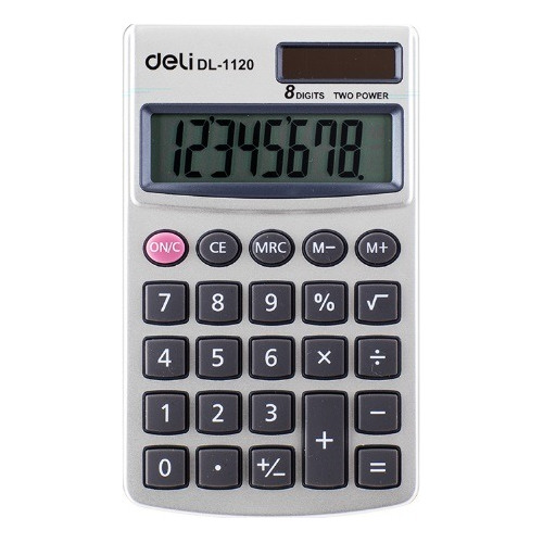 Calculadora Easy Deli 8 Digitos Modelo 1120 Color Gris