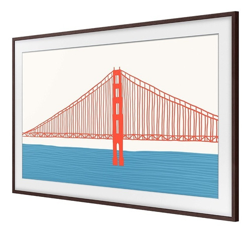 Imagem 4 de 8 de Moldura Samsung Para Smart Tv 43 The Frame 2021 Marrom