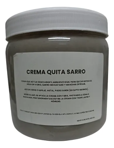comprar Crema Quita Sarro Gotas Y Manchas De Vidrio 500 Gramos