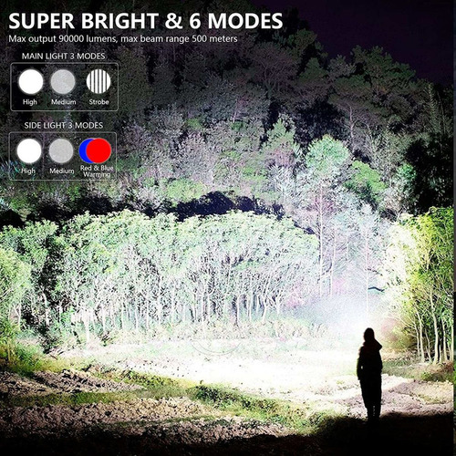 Spotlight 90000 Lúmenes Linterna De Mano Led Spot Light