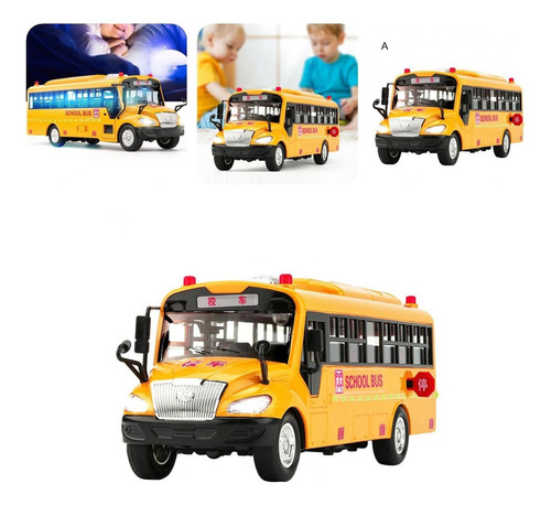 Juguete Modelo De Autobús Escolar Inercial