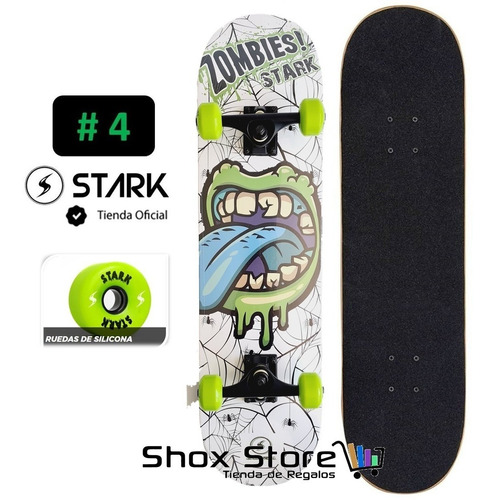 Skate Patineta Stark Zombie Semi Profesional Aluminio Lija