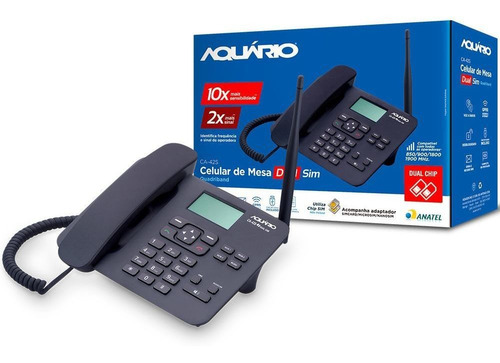 Telefone Celular Fixo Mesa 2chip Ca-42s Aquário Desbloqueado