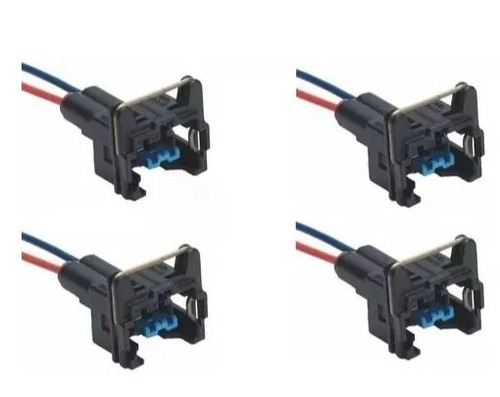 4 Conector Chicote Bico Injetor Atuador Bobina Sensor 2 Vias