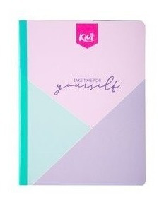 Imagen 9 de 9 de Cuaderno Cosido Kiut Mediano Rayado 100 Hojas + Stickers