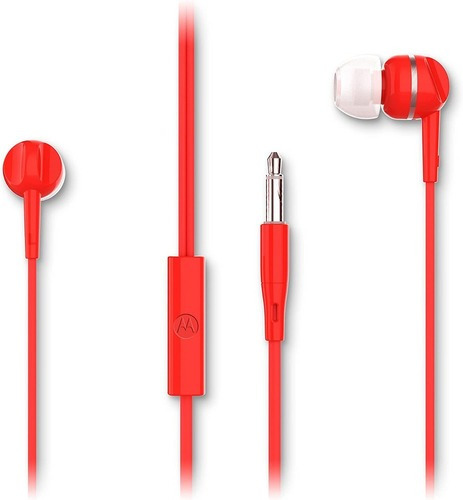 Audífonos Motorola Earbuds 105 Manos Libres Jack 3.5 Origin Rojo