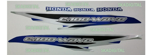 Kit Completo De Calcomanías Honda Wave C-100 2012