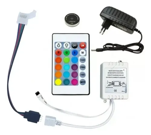 Kit Fita LED RGB Minha Alexa 5050 Com Controle De Cor E Font