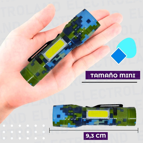 Linterna Táctica Led Zoom Recargable Usb Multifunción