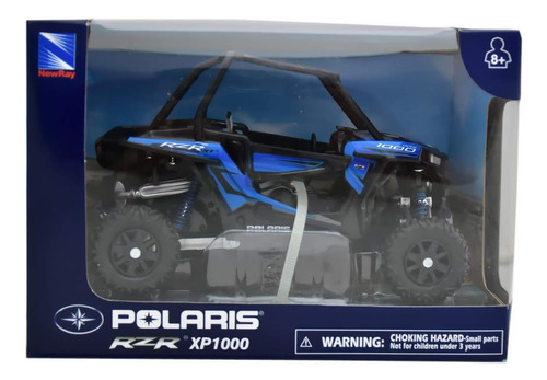 New Ray Toys Atv Scale 1:18 Polaris Rzr Xpb, Blue Budu